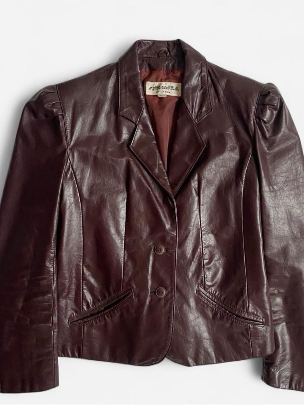 Vintage 70s 80s chocolate brown leather jacket